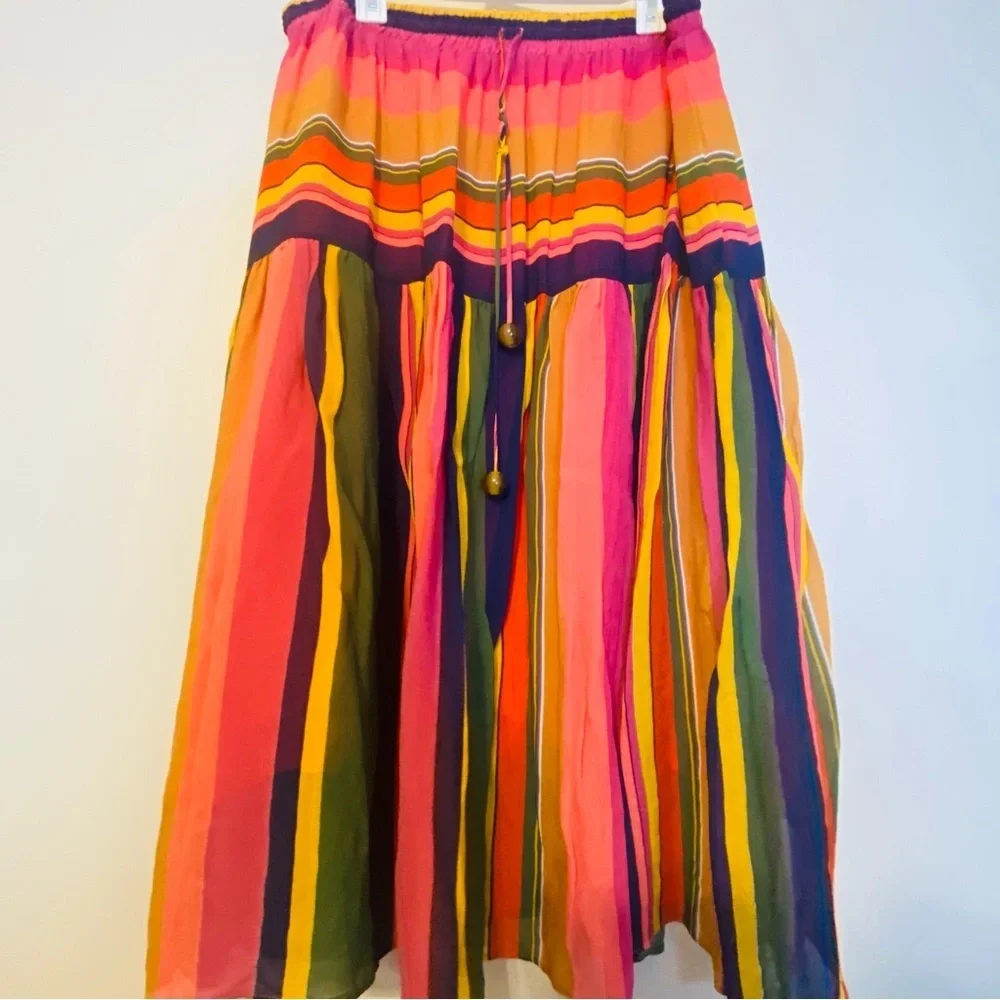 FARM Rio Vibrant Striped Maxi Skirt - Picture 3 of 9